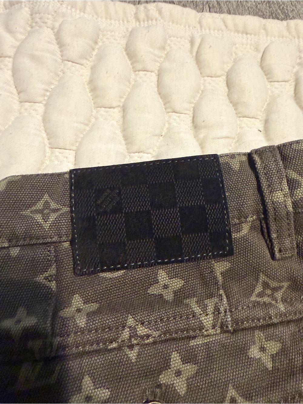 Louis Vuitton Men's Dark Brown Monogram Cargo Pants - Picture 3 of 4